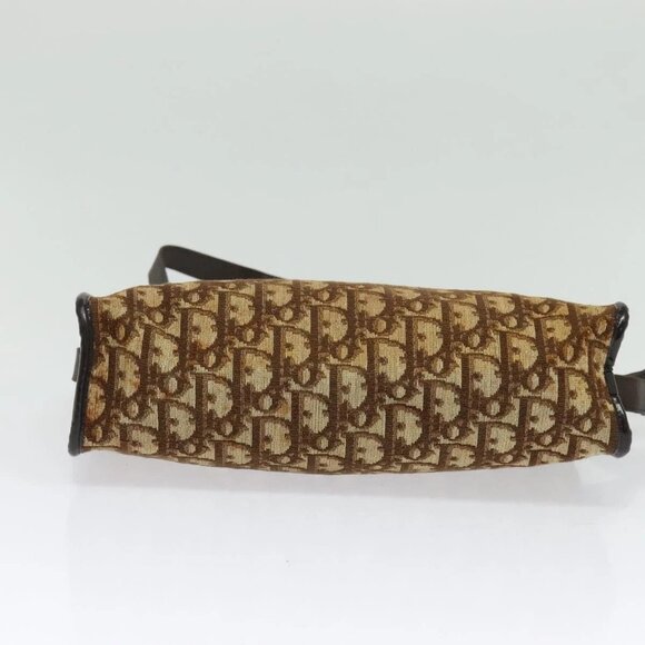 Christian Dior Trotter Canvas Shoulder Bag Brown Gold Auth 141785 - Picture 7 of 16